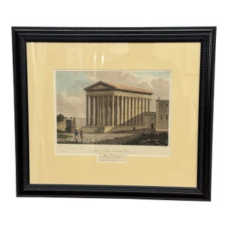 Cornelius Apostool Engraving of the Temple of Caius & Lucius Caesar For Sale