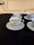 Early 20th Century Vintage Hand Painted Majolica Cantagalli Firenze Italian Coffee Pot, Sugar and Creamer and Cups and Saucers. Set of 6. Rare. For Sale - Image 5 of 11