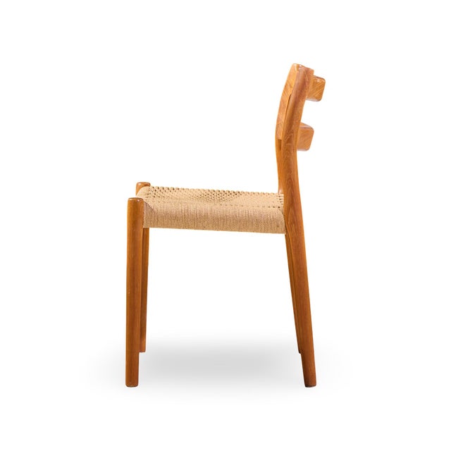 Niels Møller Models 84 and 67 Mid Century Danish Teak and Rope Dining Chairs - Set of 6 For Sale - Image 9 of 18
