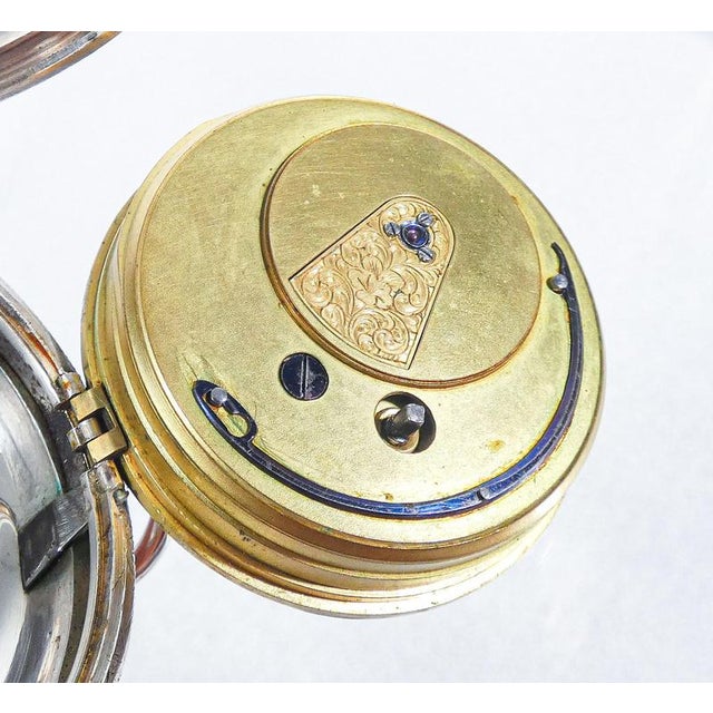 Metal English Silver Pocket Watch, 1890s For Sale - Image 7 of 18