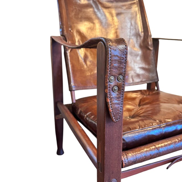Rud Rasmussen Safari Chair by Kaare Klint for Rud. Rasmussen, Denmark, 1950s For Sale - Image 4 of 11