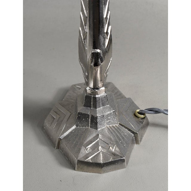 1930s French Art Deco Table Lamp by Degue For Sale - Image 6 of 9