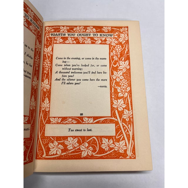 1908 Toasts You Ought to Know Book For Sale In New York - Image 6 of 11
