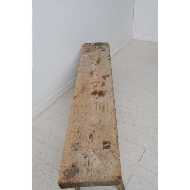 Wood Rustic Primitive Handmade Bench, Northern Sweden For Sale - Image 7 of 10