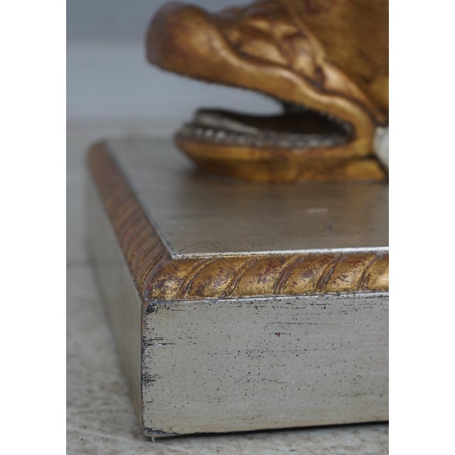 1990s Maitland Smith Regency Style Dolphin Base Console Table For Sale - Image 5 of 12