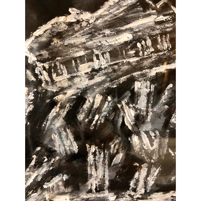 1990s Konstantin Kakanias, Contemporary Gouache Painting Earthquake II, Greek Ruins, Monuments of Greece, c.1992 For Sale - Image 5 of 7