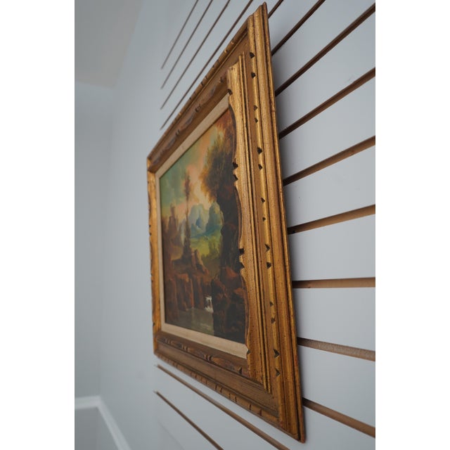 Age: Approx: 60 Years Old Details: Nice Gold Finish Frame Oil Painting On Canvas Condition: Excellent Original Finish &...