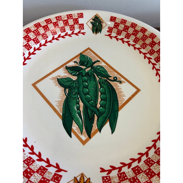 Vintage Fresh Garden Vegetable Motif Dinner Plates - Set of 4 For Sale - Image 10 of 11