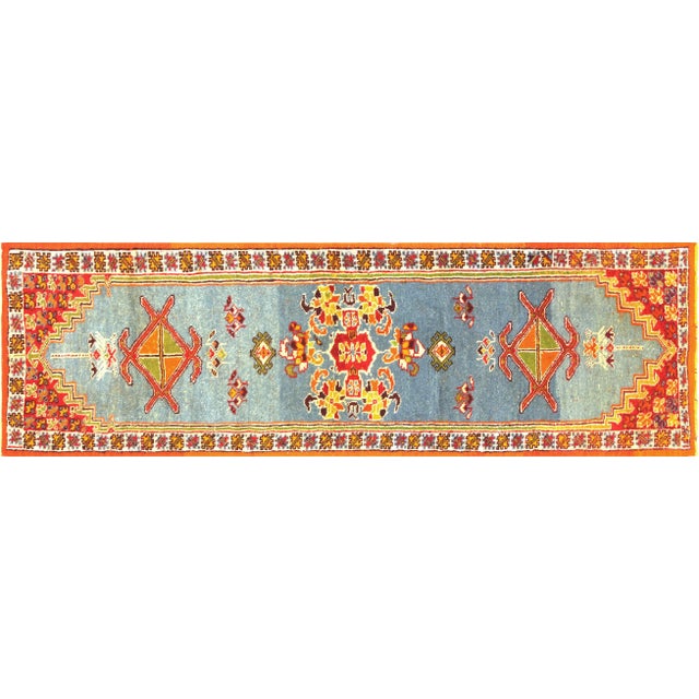 1960s Turkish Oushak Runner For Sale