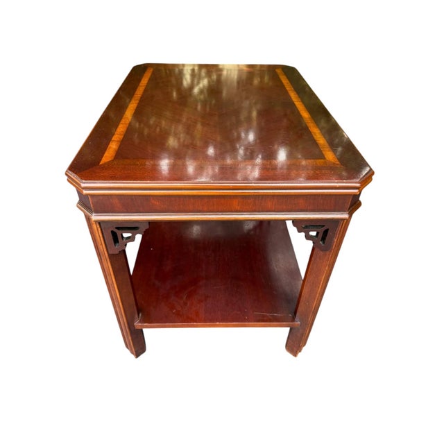 Altavista Lane Late 20th Century Lane Chippendale Style Mahogany Side Table For Sale - Image 4 of 9