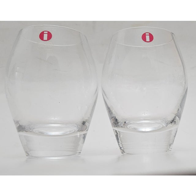1990s Iittala Finland Stella Sherry Glasses, Pair Designed by Elina Joensuu for Iittala, these Stella 4 ounce sherry...