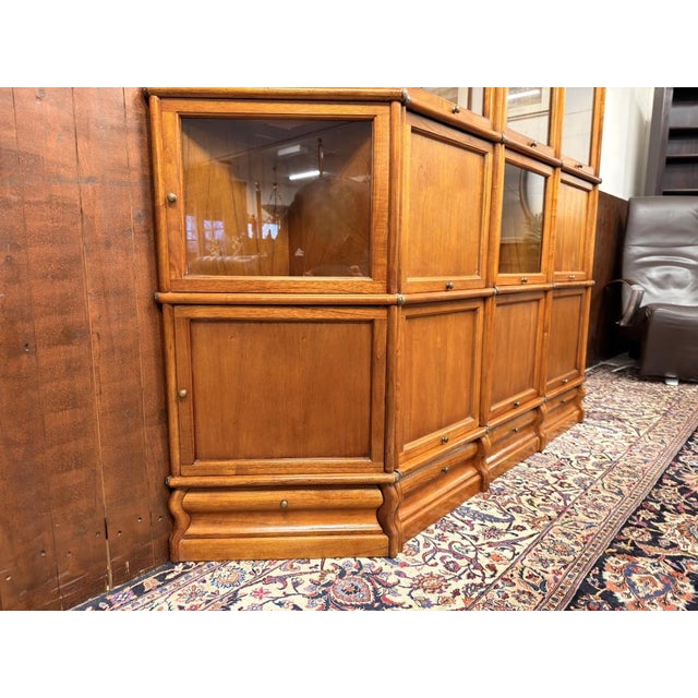 Brown English Corner Bookcase from Globe Wernicke For Sale - Image 8 of 18
