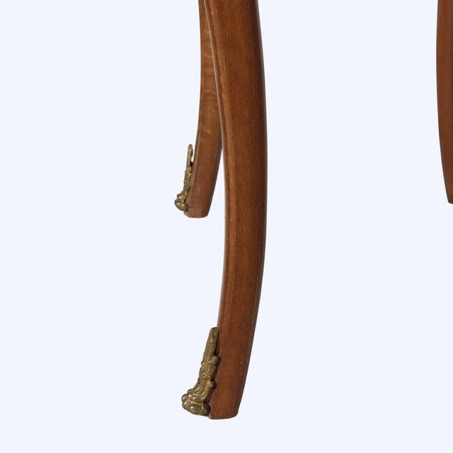 French Rosewood, Ormolu, Marquetry & Inlaid 2 Drawer Kidney Shaped Stand C1920 For Sale - Image 9 of 15