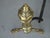 Pair of Vintage American Federal Brass Andirons W Wrought Iron Log Holders For Sale - Image 9 of 9
