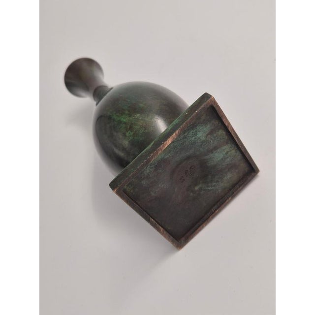 Swedish Grace Art Deco Vase in Bronze by Jacob Ängman for GAB, 1920s For Sale - Image 6 of 9