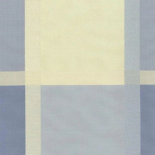 Sample - Schumacher Surat Silk Plaid Fabric in Bluebell For Sale