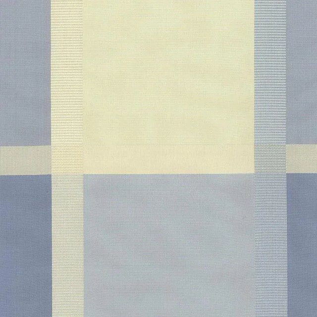 Sample - Schumacher Surat Silk Plaid Fabric in Bluebell For Sale