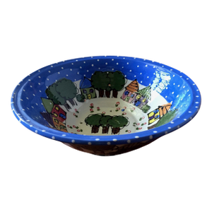 1990s Robin Sterling Handmade Ceramic Serving Bowl/ Colander