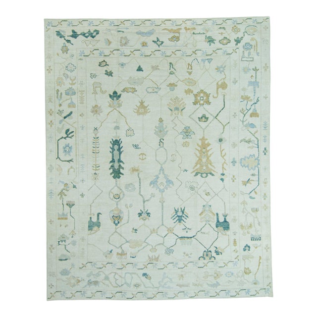 Turkish Oushak Rug 12'3" x 15'2" #20099 For Sale