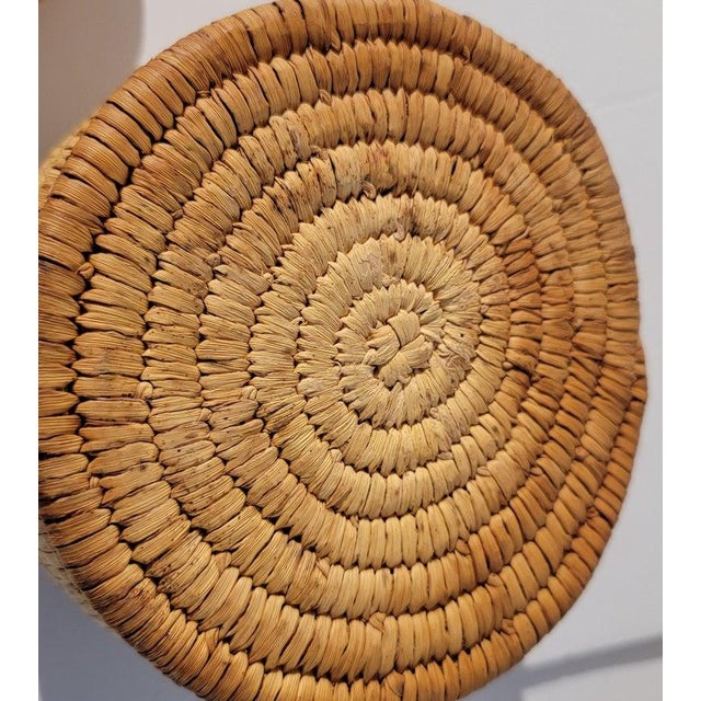 Textile 20th C Small Hand Woven Basket Lidded Jar For Sale - Image 7 of 8