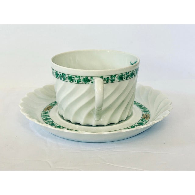 Haviland & Co. 1960s Calais Haviland Limoges Flat Cup & Saucer Set For Sale - Image 4 of 11