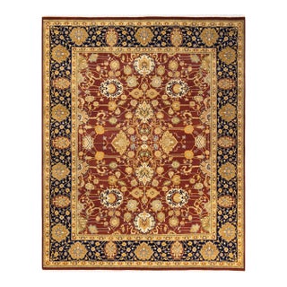 Mogul, One-of-a-Kind Hand-Knotted Area Rug - Red, 8' 2" x 10' 2" For Sale