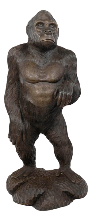 Large Carved Gorilla Sculpture, 20th Century, Wood