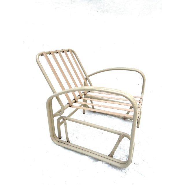 1980s Vintage Glider and Ottoman Outdoor Set / 2 For Sale - Image 5 of 8