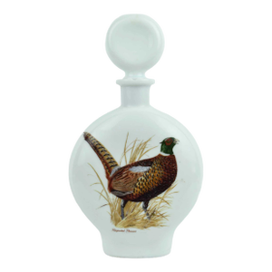 Mid 20th Century Mid Century Modern Milk Glass Decanter With Ring Necked Pheasant
