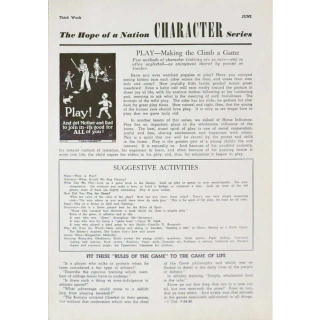 1930s 1937 American Hope of a Nation Poster Series, Play! - Family Baseball For Sale - Image 5 of 5