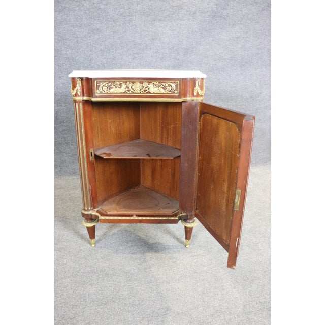 Brown Late 19th Century Rare Signed Millet Vernis Martin Paint Decorated French Louis XVI Corner Cabinet For Sale - Image 8 of 12