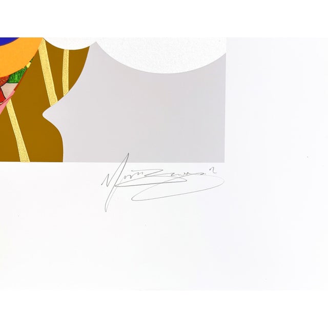 Archival inkjet with 10 color screen print and 24ct gold leaf overlays on Hahnemuhle Photo Rag 308gsm paper. Hand signed...