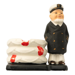 Sea Captain W/ 3 Life Rings Nautical Ashtray