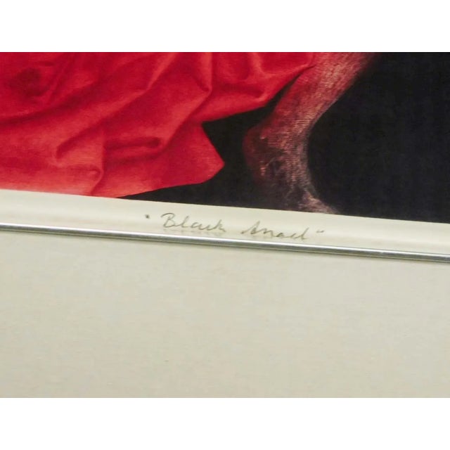 1980s G H Rothe Black Angel 1987 Hand Signed Mezzotint Art Ballet Dancers Framed For Sale - Image 5 of 5