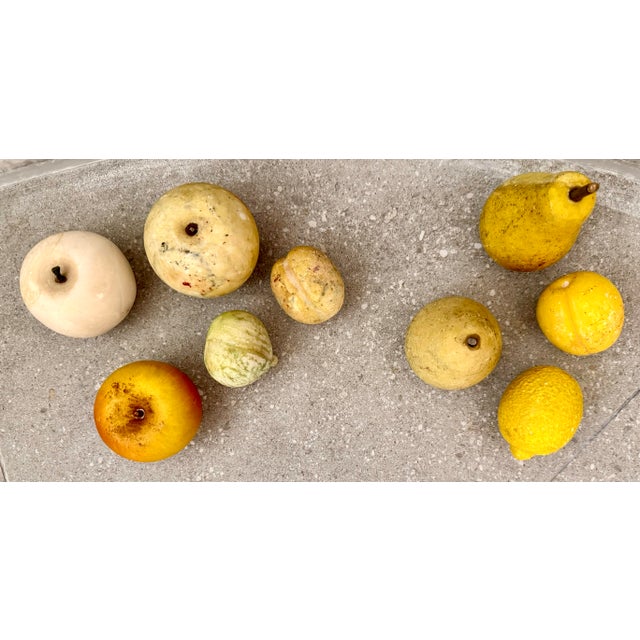 Vintage Italian Alabaster Stone Fruit Collection of 9 For Sale - Image 11 of 12