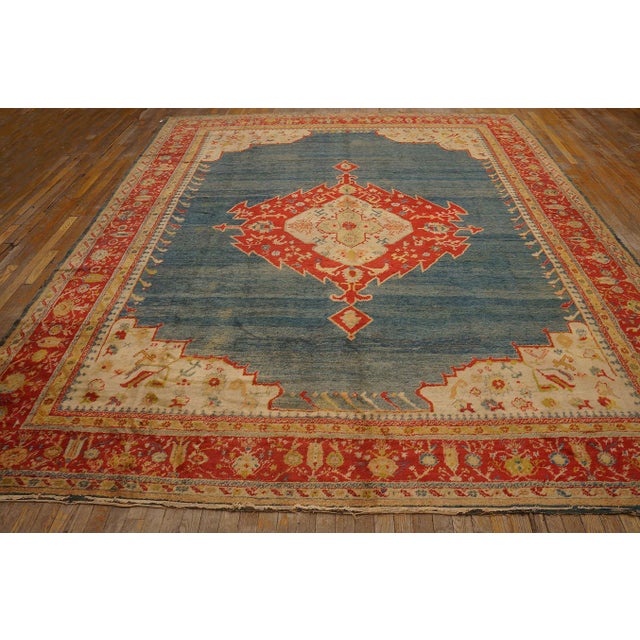 19th Century Turkish Angora Oushak Carpet ( 10' x 12'4'' - 305 x 375 )