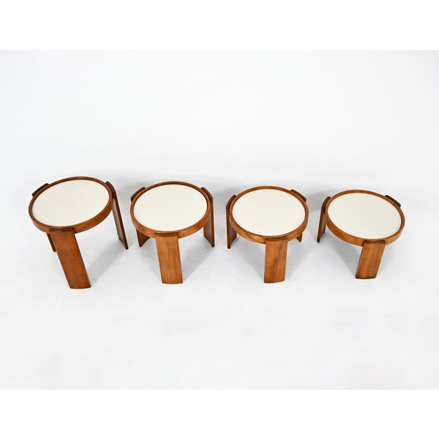 Model 780 Nesting Tables by Gianfranco Frattini for Cassina, 1960s, Set of 4 For Sale - Image 9 of 12