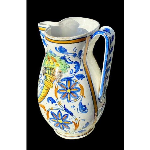 An Antique Italian Glazed Pottery Jug From the Montelupo Fiorentino Factory For Sale - Image 14 of 18