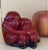 Flambe Monkeys by Royal Doulton Deep Red Cuddling Mother and Baby Red Glazed Figurine, Signed Noke For Sale In Boston - Image 6 of 8