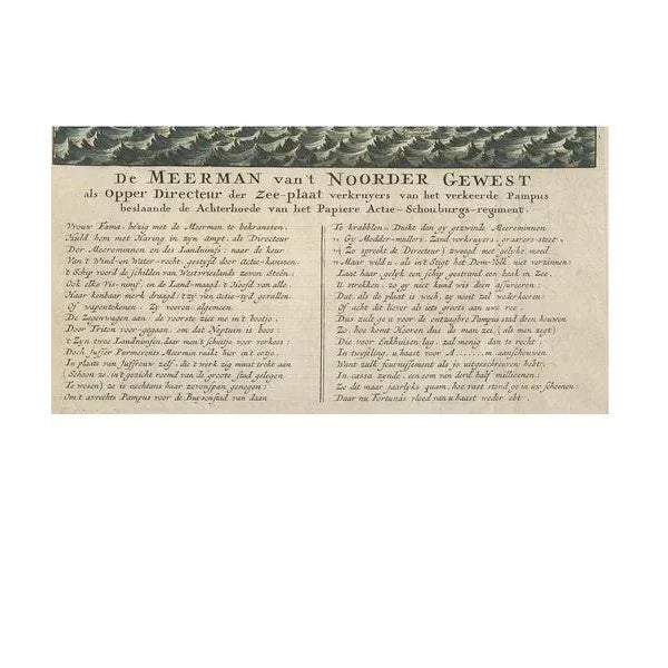 Satirical Print of Mermaids about the Port of Enkhuizen, 1720, Paper For Sale - Image 4 of 10