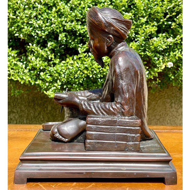 Meiji Bronze Literate Writing, 19th Century For Sale - Image 12 of 18
