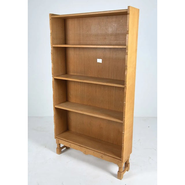 Mid-Century Modern 1970s Danish Oak Bookcase in the Style of Henning Kjærnulf For Sale - Image 3 of 9