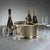 Modern Serrano 5-Bottle Metal Wine Holder, Gold For Sale - Image 3 of 4