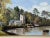 Painting of Church in Cornwall on the English South Coast with Figures & Boats by British Artist, Michael Kerris...