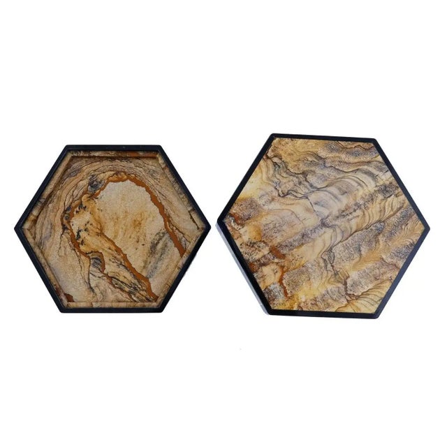 Late 20th Century Onyx Jasper and Semi Precious Stone Intarsia Box For Sale In New York - Image 6 of 6