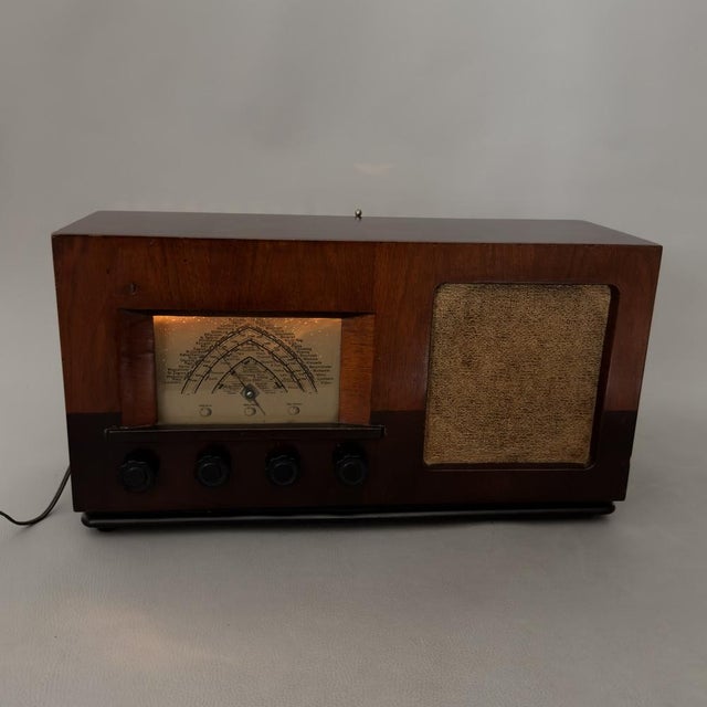 Wood Vintage Type 113 B Wooden Tube Radio from Philips For Sale - Image 7 of 16