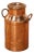 19th Century French Polished Copper Milk Can With Lid and Handles For Sale