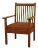 Antique Mission Oak Spindle Back Armchair For Sale