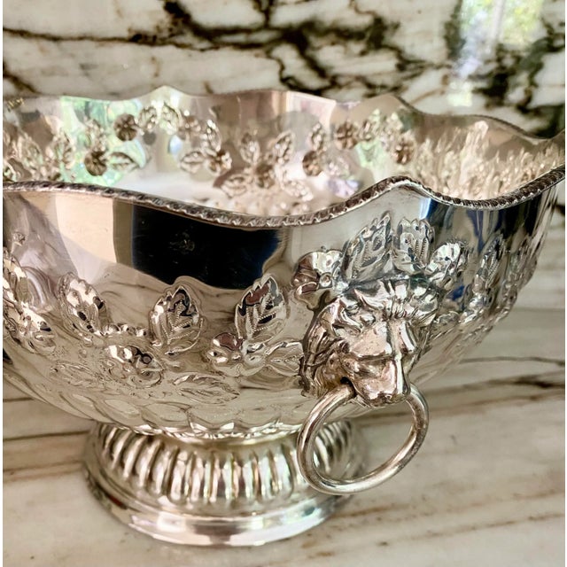 1940s Lion Heads English Large Bowl For Sale - Image 5 of 8