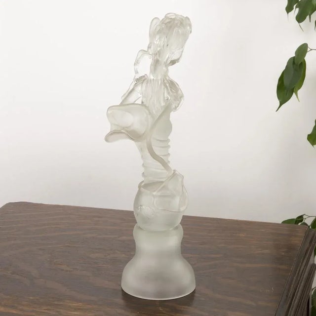 Signed Madonna Figure in Art Glass by Ion Tamaian For Sale - Image 3 of 16